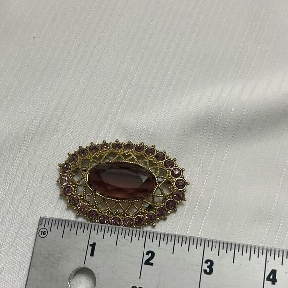 Vintage Brooch Signed Czechoslovakia Bohemian Pin Rare - Picture 3 of 6